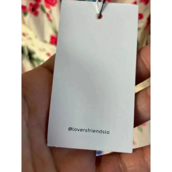 Lovers + Friends Button Front Spaghetti Strap Lani Mid Dress Floral Sz S - Picture 14 of 15